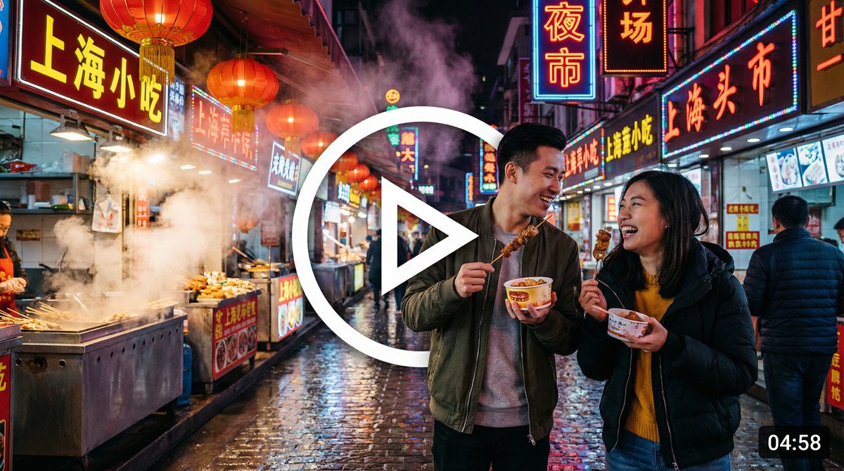 17c一起草夜市美食视频